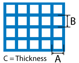 Mild Steel Mesh cross section